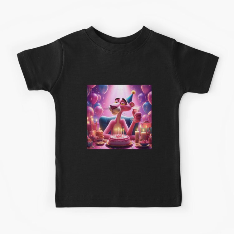 The Pink Panther Wishes You A Happy Birthday Kids T-shirt - Image 3