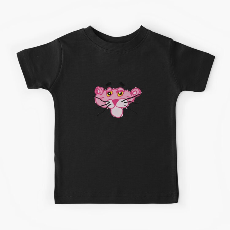 Pink Panther Blue Background Kids T-shirt - Image 3
