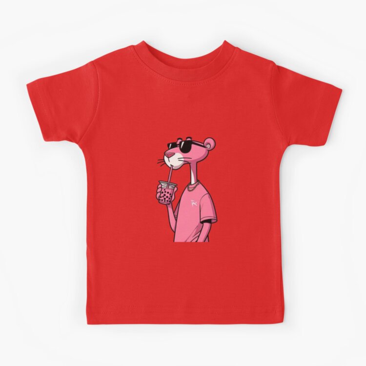Cute Pink Panther Kids T-shirt - Image 5