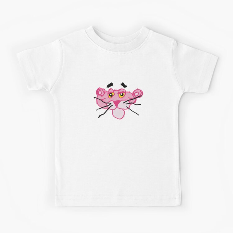 Pink Panther Blue Background Kids T-shirt