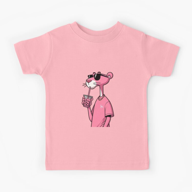 Cute Pink Panther Kids T-shirt - Image 2