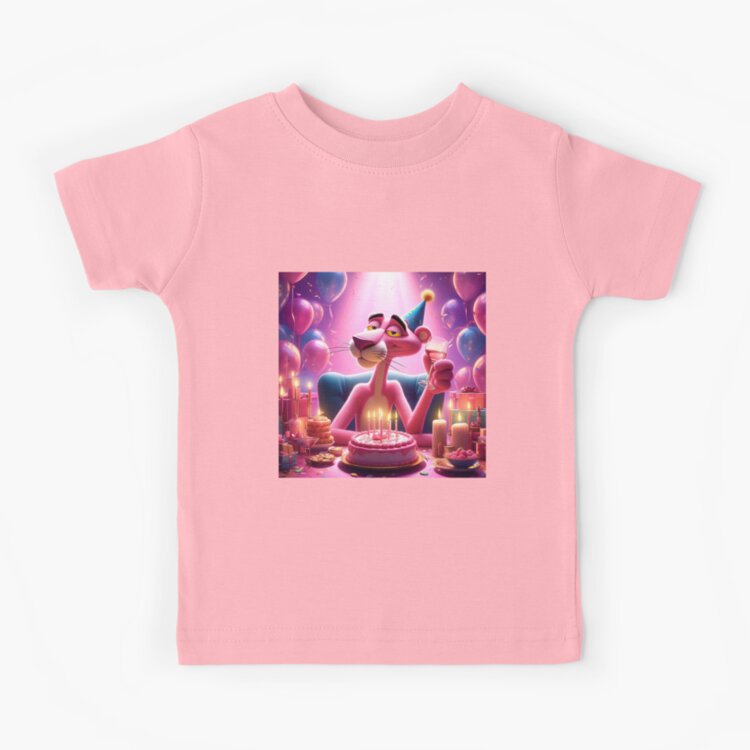 The Pink Panther Wishes You A Happy Birthday Kids T-shirt - Image 2
