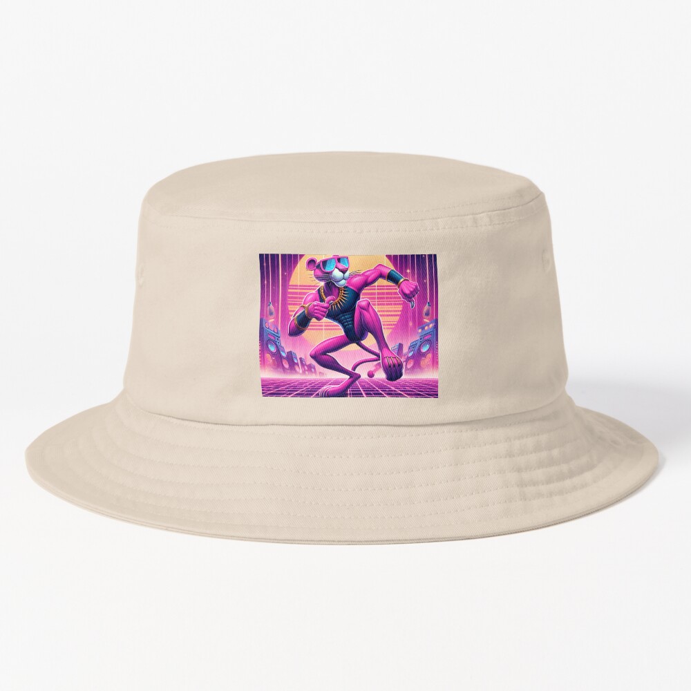 Vaporwave Pink Panther Dancing Bucket Hat