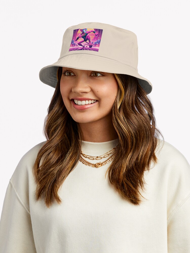 Vaporwave Pink Panther Dancing Bucket Hat - Image 2