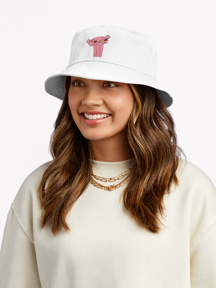 Cute Pink Panther Girlfriend Bucket Hat - Image 2