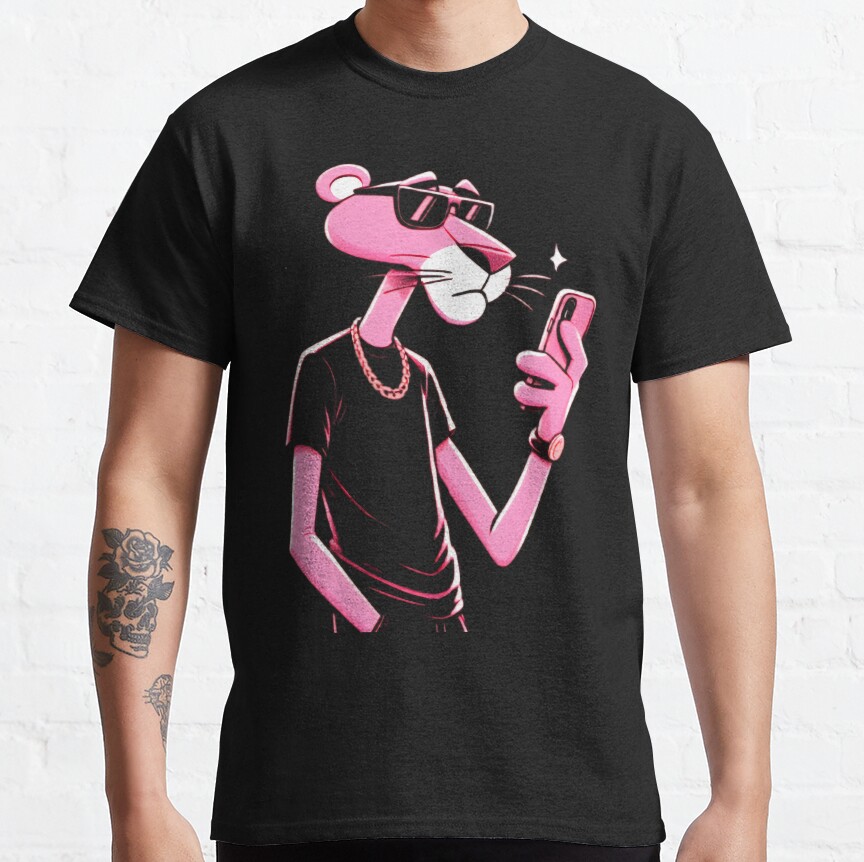 Pink Panter Retro Design T-shirt