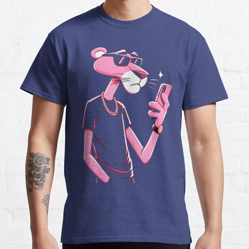 Pink Panter Retro Design T-shirt - Image 5