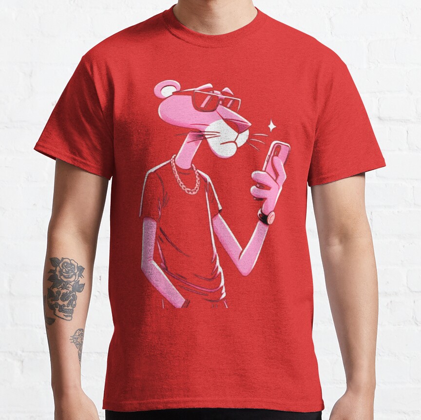 Pink Panter Retro Design T-shirt - Image 6