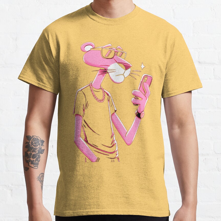 Pink Panter Retro Design T-shirt - Image 7