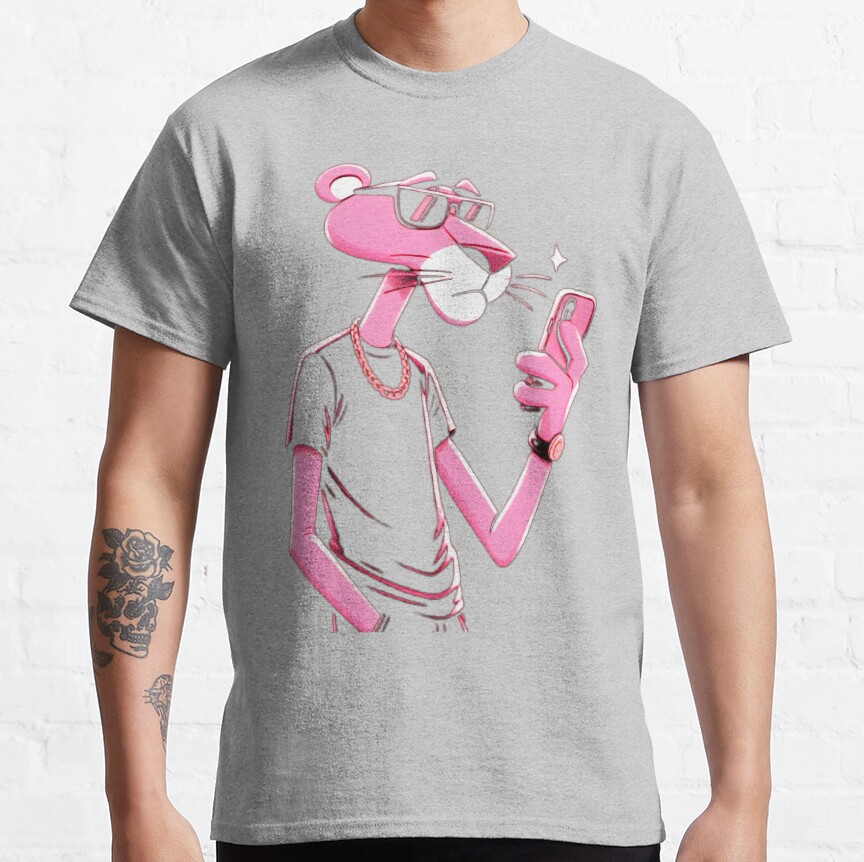 Pink Panter Retro Design T-shirt - Image 4
