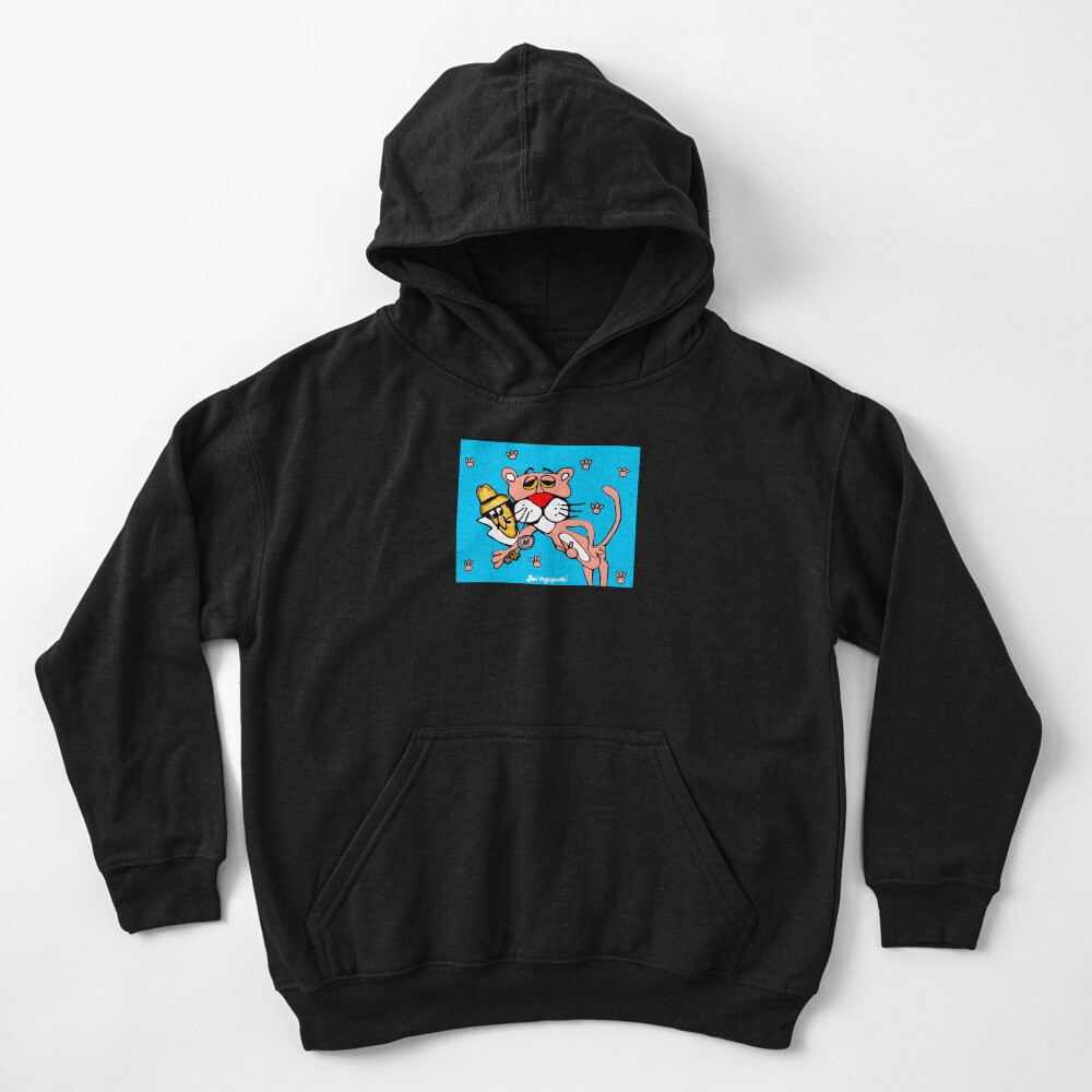 The Pink Panther And Little Man Kids Hoodie - Image 2