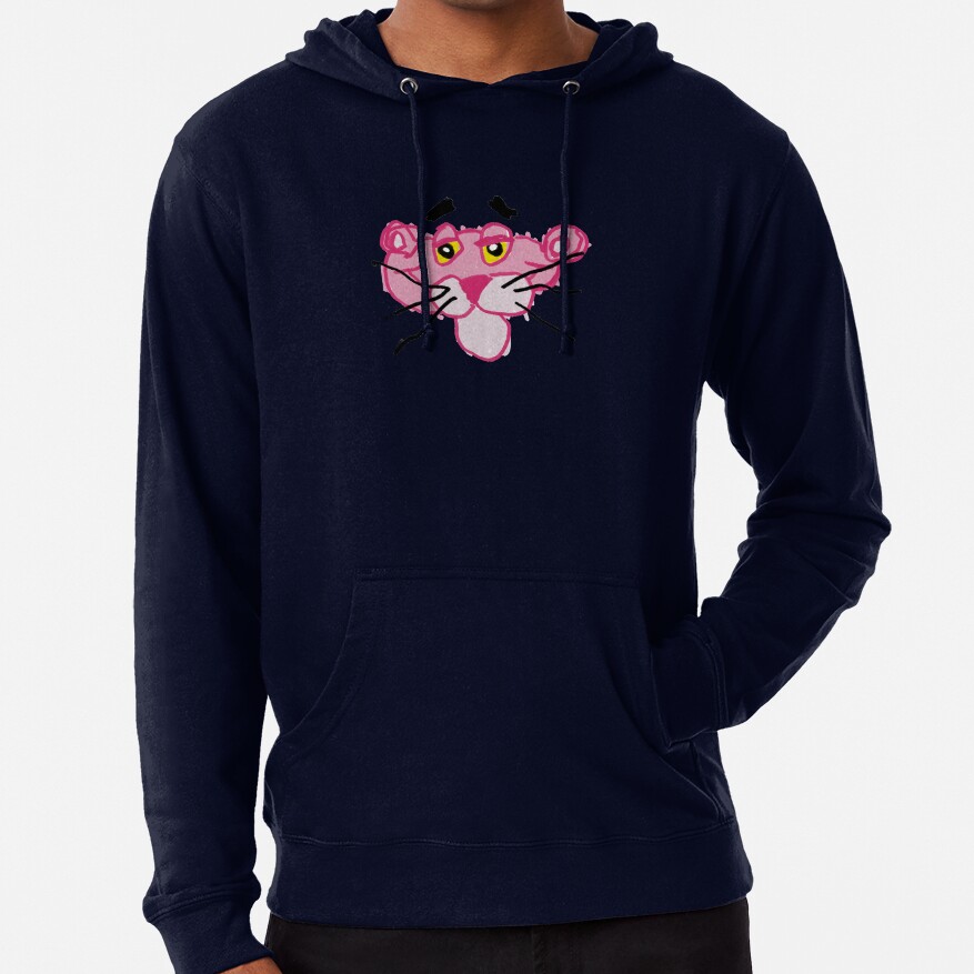 Pink Panther Blue Background Hoodie - Image 6