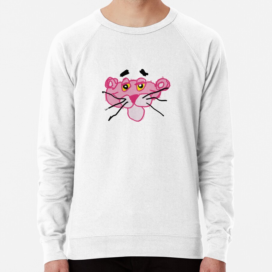 Pink Panther Blue Background Sweatshirt