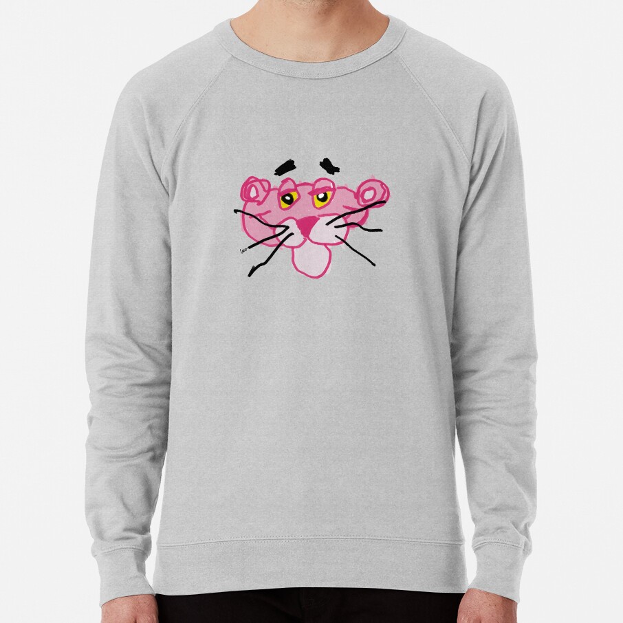 Pink Panther Blue Background Sweatshirt - Image 5