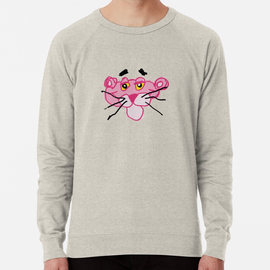 Pink Panther Blue Background Sweatshirt - Image 4