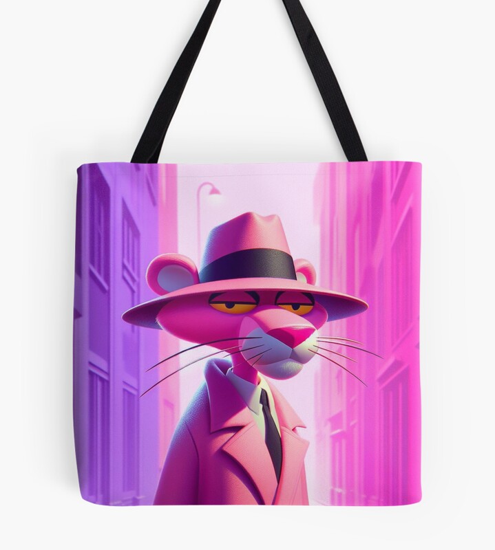 Pink Panther Detective Tote Bag