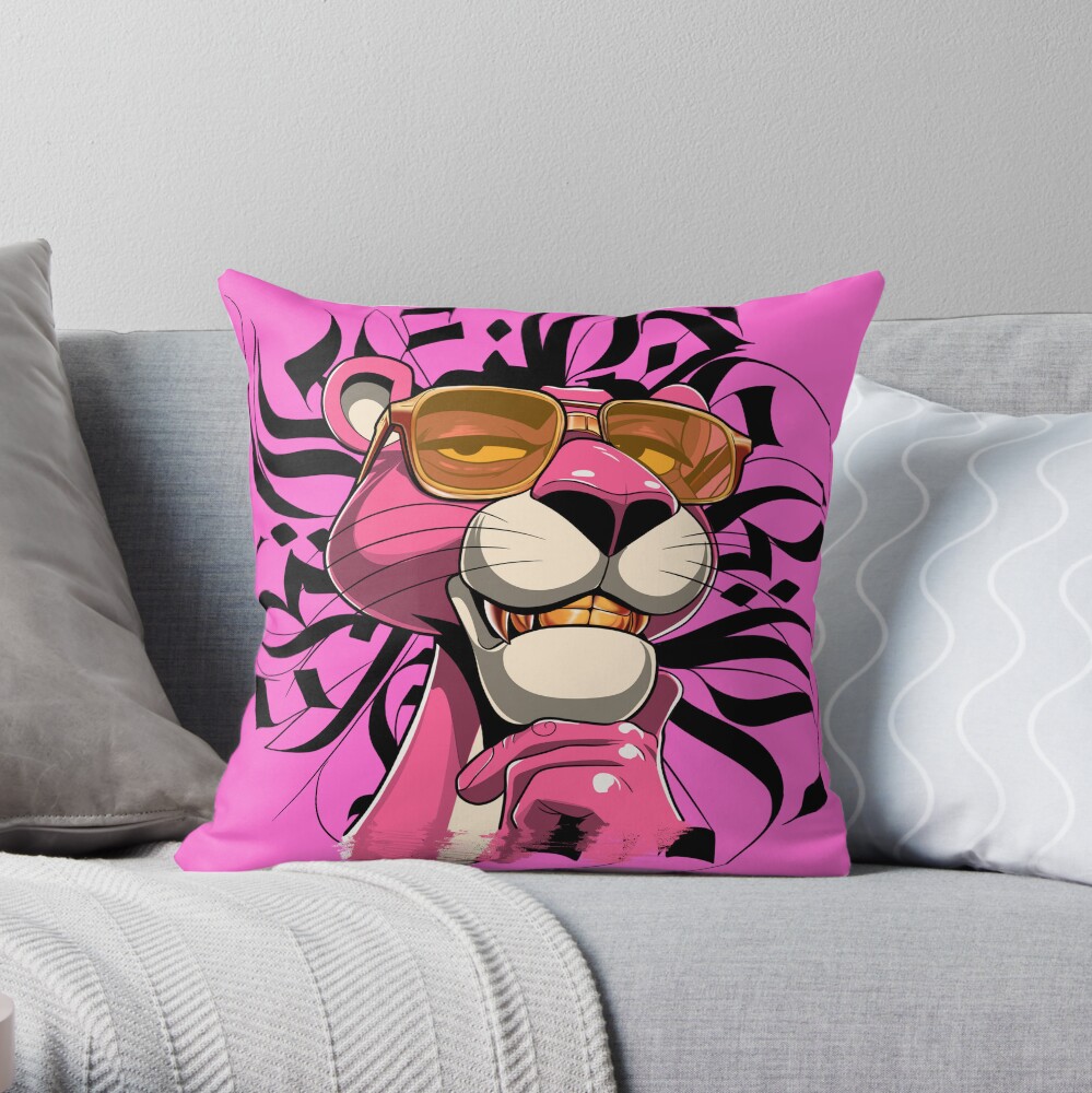 The Pink Panther Playful Throw Pillow